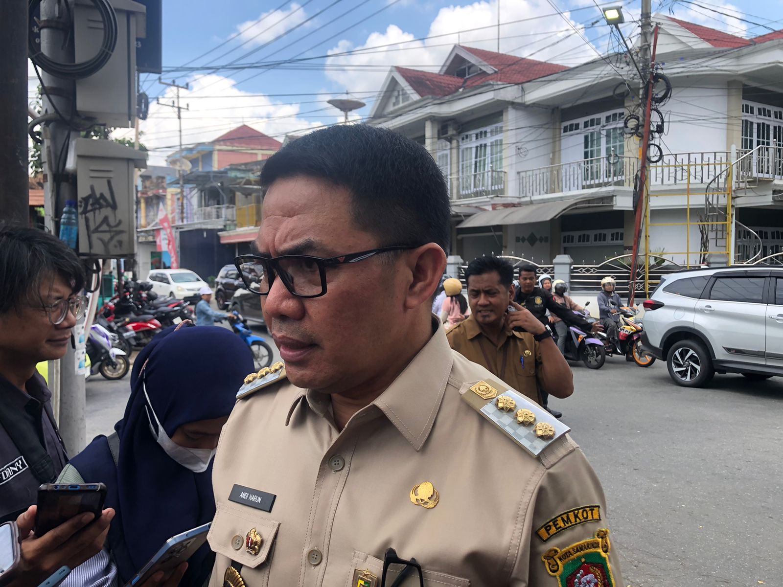 Wali Kota Samarinda, Andi Harun, usai tinjau lapangan.
