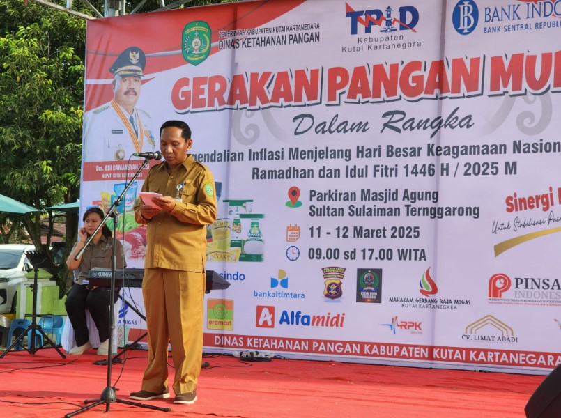 Asisten II Bidang Perekonomian dan Pembangunan Setkab Kukar, Ahyani Fadianur Diani: Pemkab Kukar Gelar Gerakan Pangan Murah Cegah Lonjakan Harga. (Portalborneo.id)