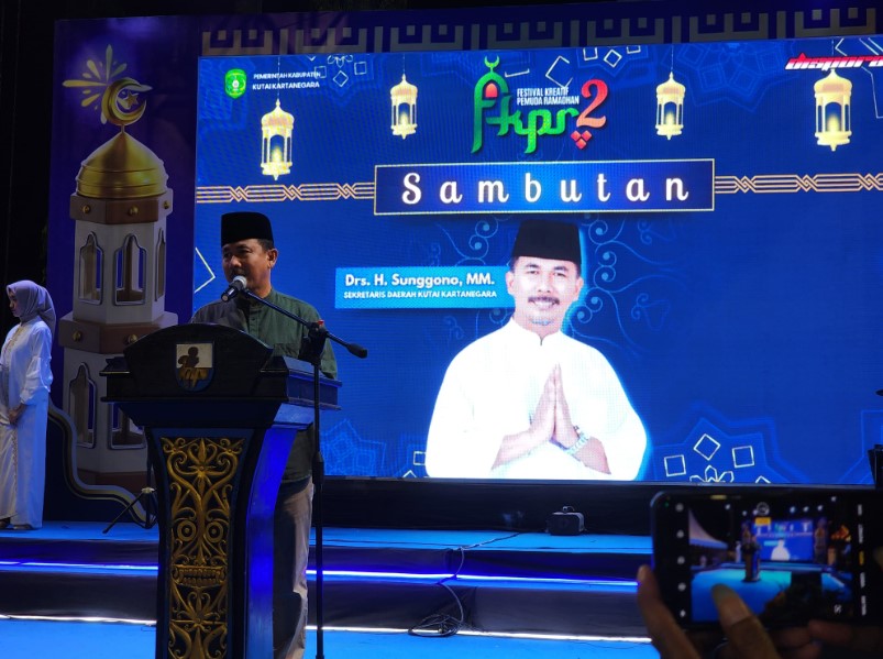 Sekda Kukar, Sunggono, mengapresiasi penyelenggaraan Festival Kreatif Pemuda Ramadan (FKPR) ke-2. (Portalborneo.id)